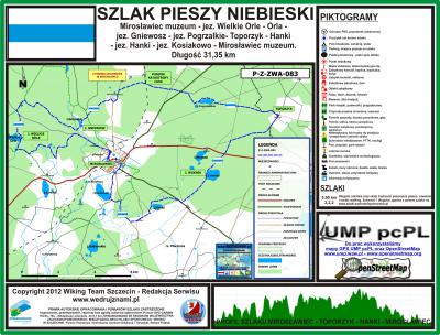 P-N-ZWA-083 (PTTK ZP-1127n), niebieski, MIROSŁAWIEC - MIROSŁAWIEC, 45,37 km