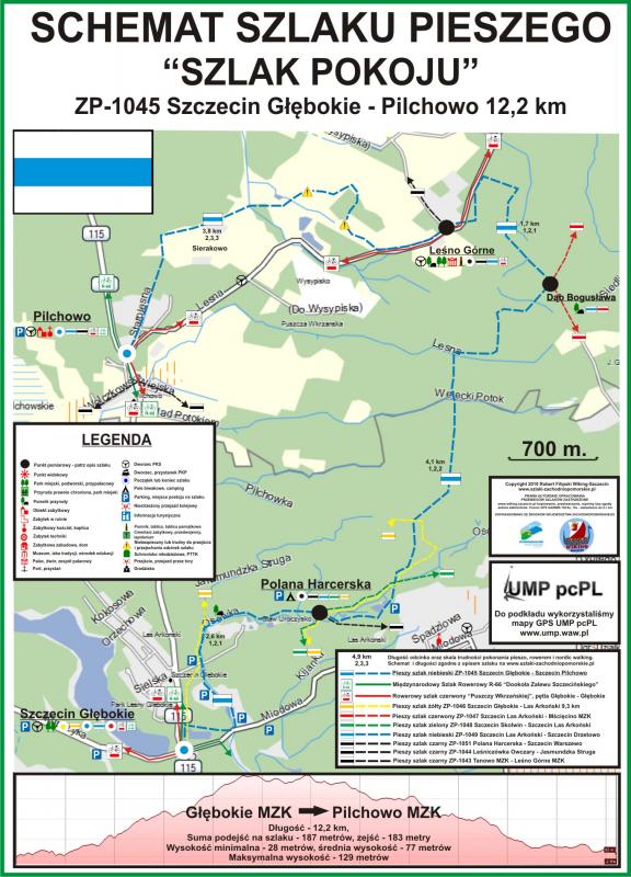 Szlak niebieski pieszy ZP-1045 "Pokoju" Głebokie - Pilchowo 12,2 km