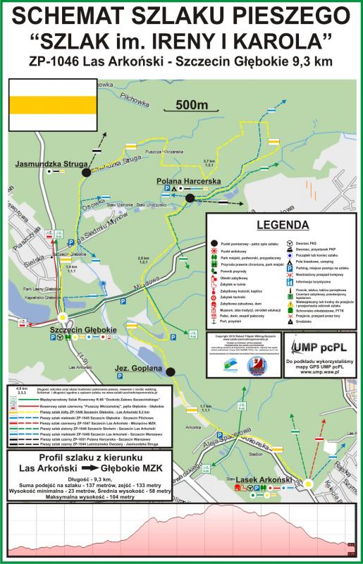 Szlak żółty Pieszy ZP-1046 "WIKINGÓW" Las Arkoński - Szczecin Głębokie 9,3 km