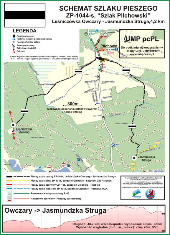 Szlak pieszy czarny ZP-1044 Leśniczówka Owczary - Jasmundzka Struga 4,2 km