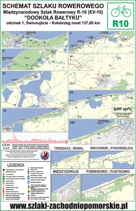 R-10 Międzynarodowy Szlak Rowerowy (EV-10) odcinek 1, Świnoujście - Kołobrzeg most 133,73(137,55) km