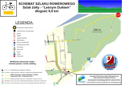 Szlak rowerowy żółty "Leśnym Duktem" - 6,6 km