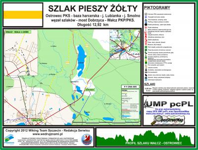 P-Y-ZWA-085 (PTTK ZP-1129y) -żółty, WAŁCZ PKP - OSTROWIEC PKS, 12,92 km