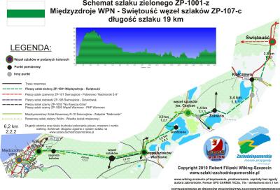 Szlak zielony pieszy ZP-1001 Międzyzdroje - Swiętouść 19 km