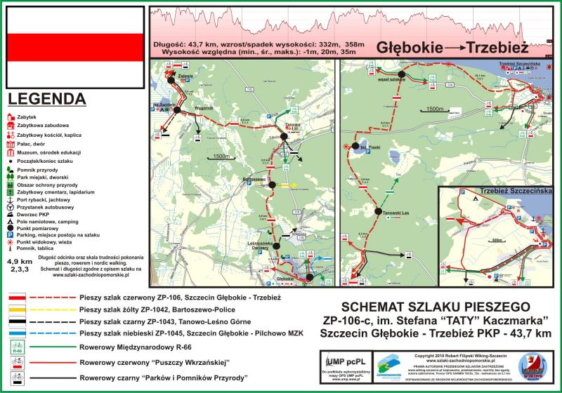 Szlak czerwony pieszy ZP-0106, "Puszczy Wkrzańskiej" - 43,7 km